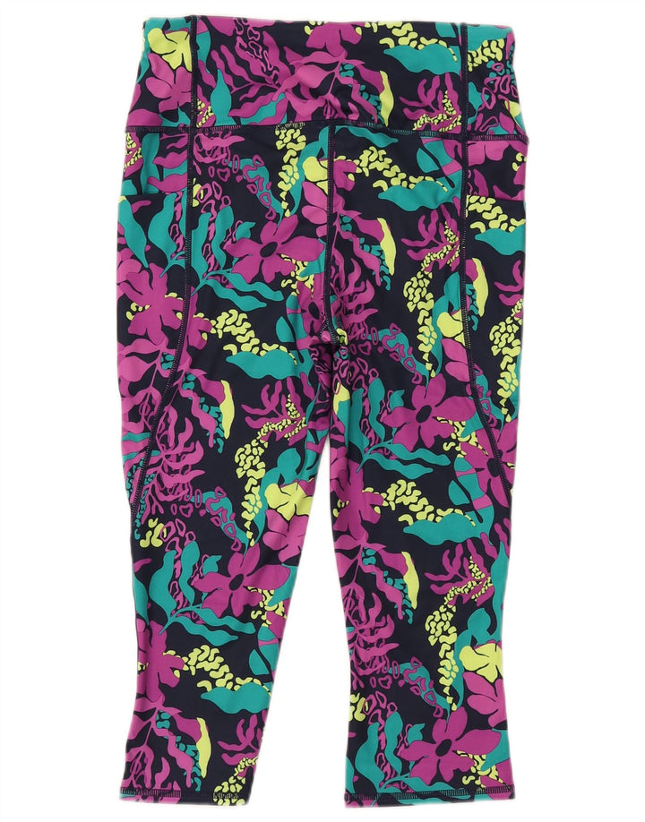 Leggings capri femininas TCM Reino Unido 12 poliéster floral multicolorido médio