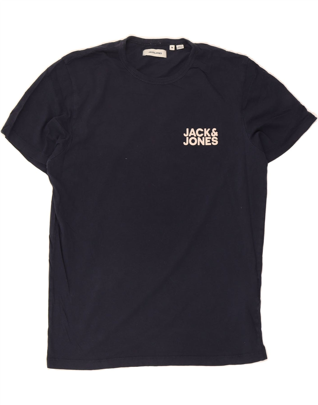 JACK & JONES Mens T-Shirt Top Medium Navy Blue Cotton Vintage Jack & Jones and Second-Hand Jack & Jones from Messina Hembry 