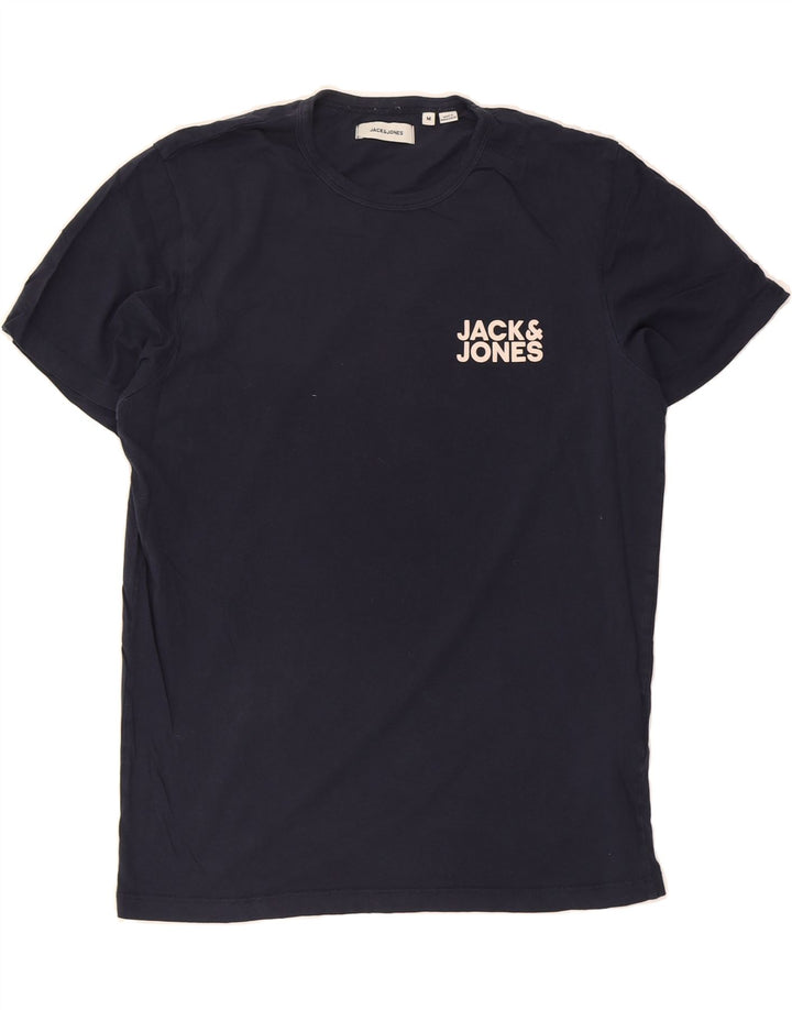 JACK & JONES Mens T-Shirt Top Medium Navy Blue Cotton Vintage Jack & Jones and Second-Hand Jack & Jones from Messina Hembry 