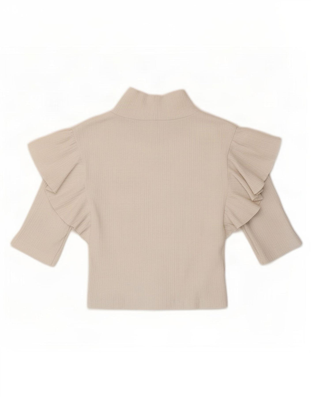 Zara Womens Crop Top UK 8 Pequeno Branco