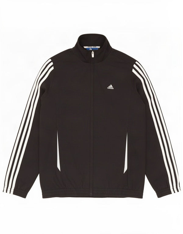 Casaco de treino gráfico Adidas Boys 11-12 anos preto poliéster
