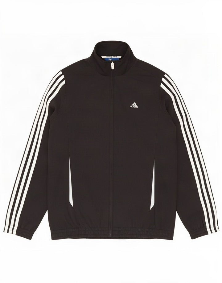 Casaco de treino gráfico Adidas Boys 11-12 anos preto poliéster