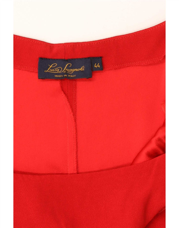 Luisa Spagnoli Cami feminino Top IT 44 acetato vermelho médio