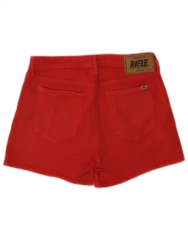 Shorts jeans feminino Rifle W28 algodão vermelho médio