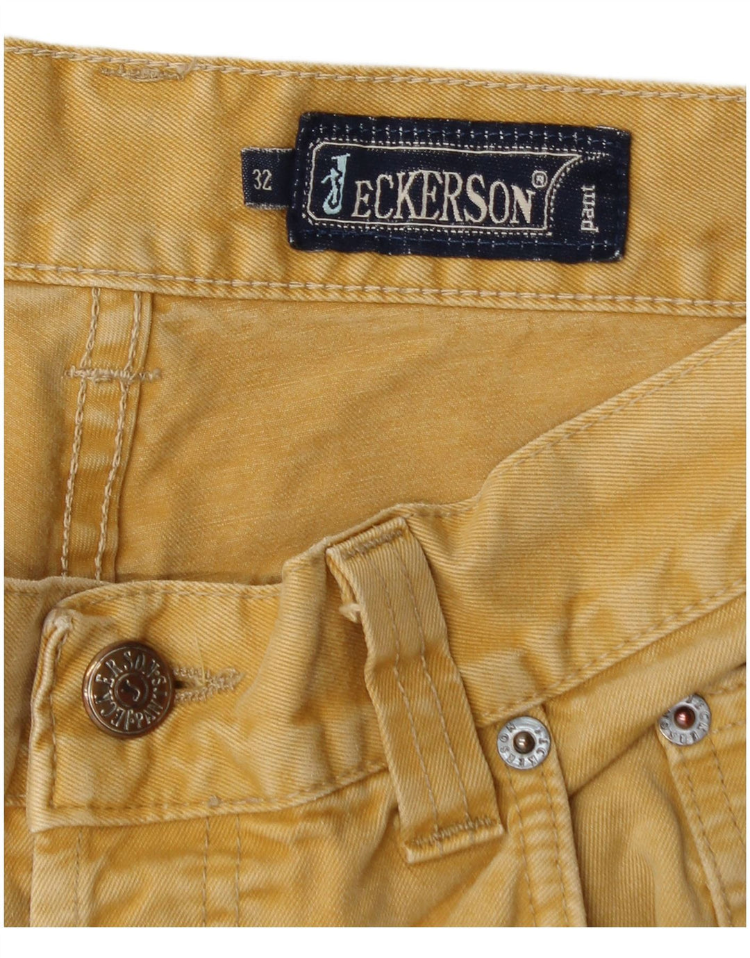 Jeans masculinos Jeckerson Slim W32 L32 amarelo