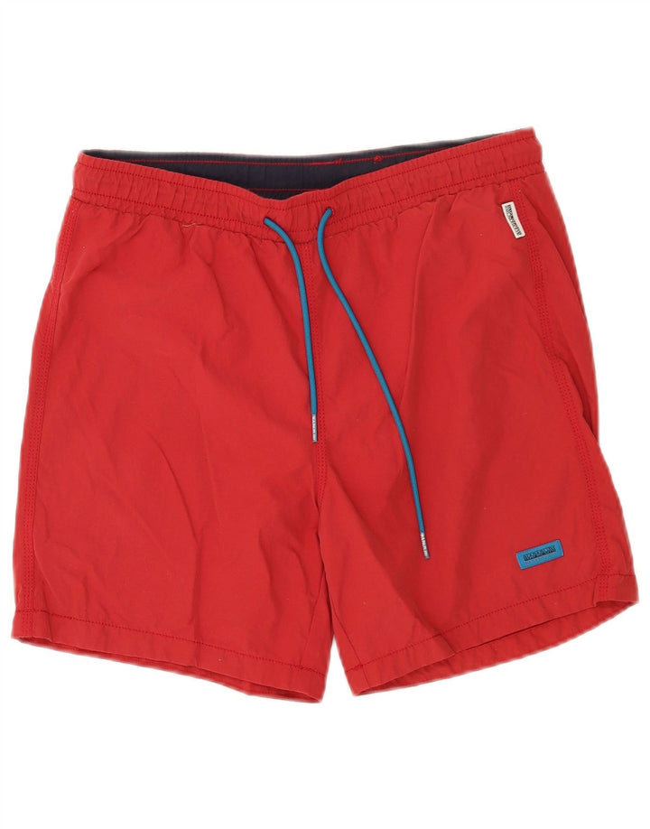 Shorts de natação masculino Napapijri Geographic médio vermelho poliamida