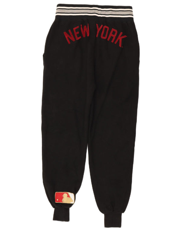 Majestic Mens New York Yankees Calça de treino Joggers médio preto