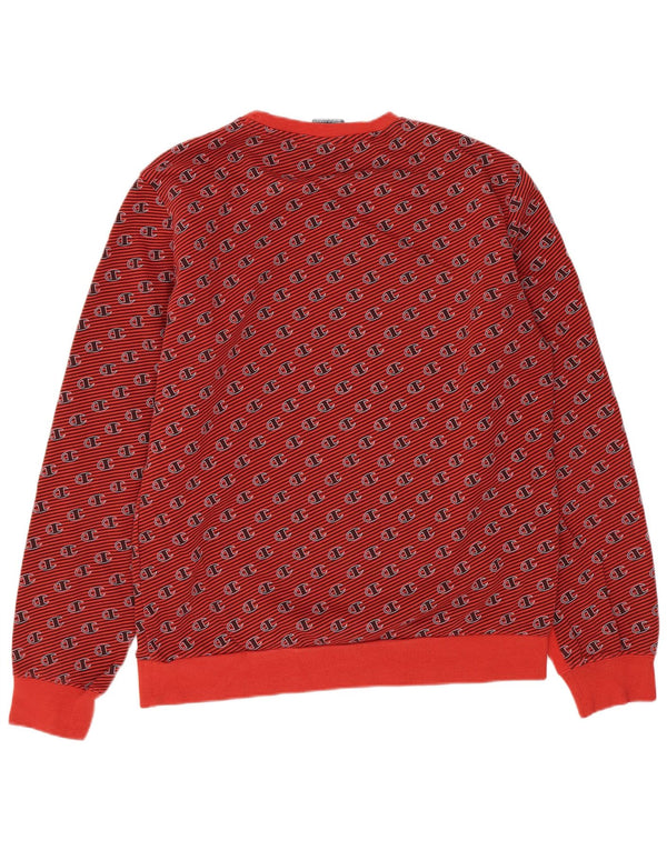 Champion Boys Graphic Moletom Jumper 15-16 Anos 2XL Algodão Vermelho