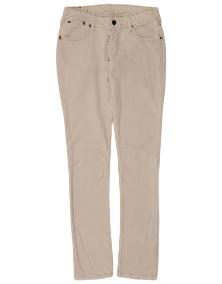 Jeans femininos Levi's Slim W29 L34 algodão branco