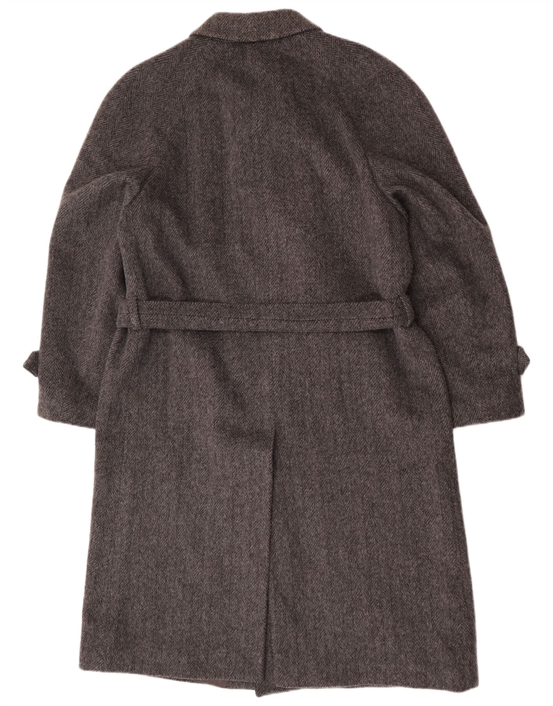 Sobretudo masculino vintage EU 54 2XL cinza espinha de peixe