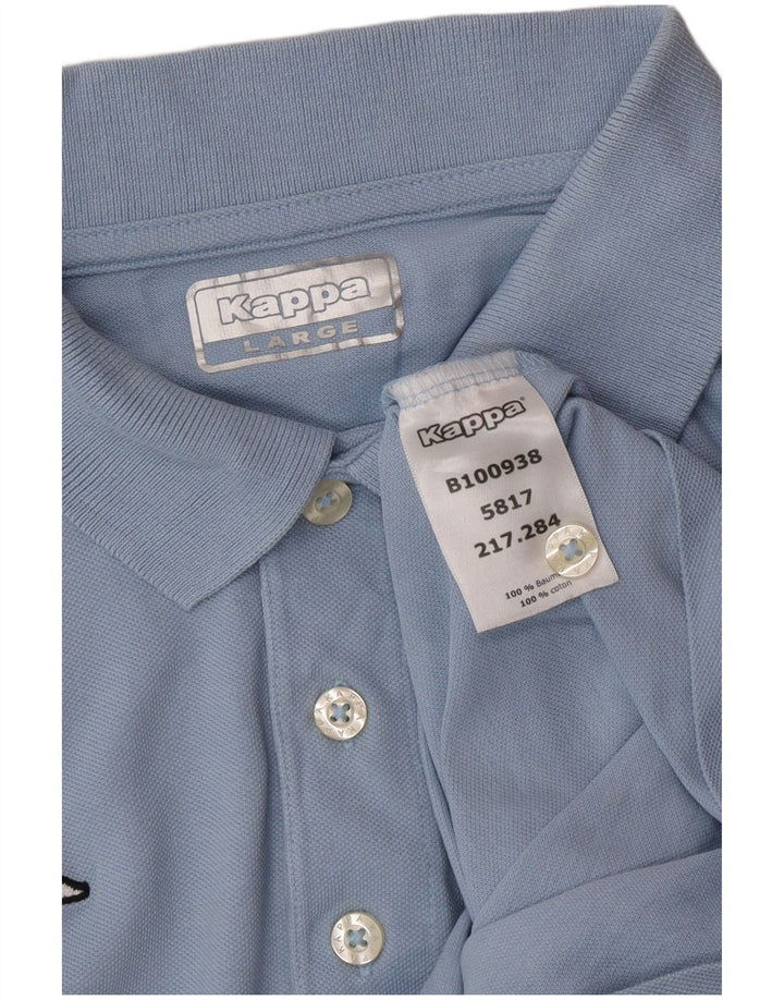 Camisa polo masculina KAPPA grande algodão azul