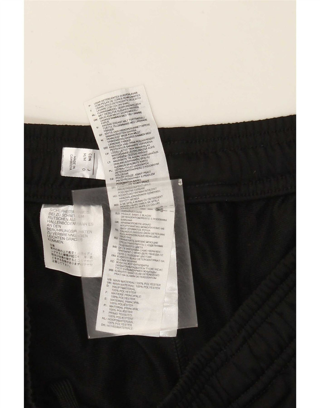 Adidas Mens Dri Fit Calças de treino Joggers Médio Preto Poliéster