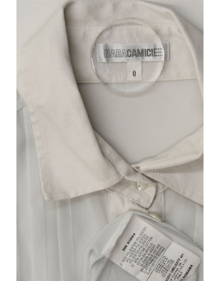 Blusa feminina Naracamicie US 0 XS azul poliéster
