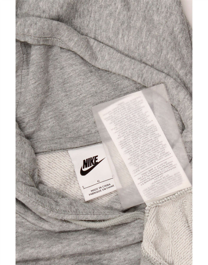 Jumper com capuz masculino Nike grande algodão manchado cinza
