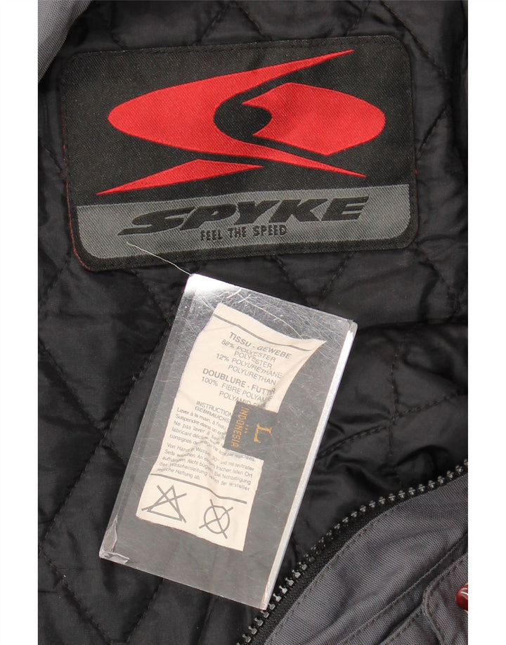 Jaqueta masculina Spyke Racer UK 40 poliéster cinza grande