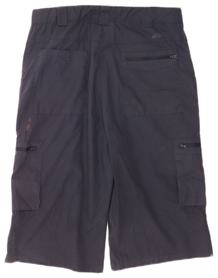 Mountain Warehouse Mens Cargo Bermuda Shorts W32 Poliéster Azul Marinho Médio