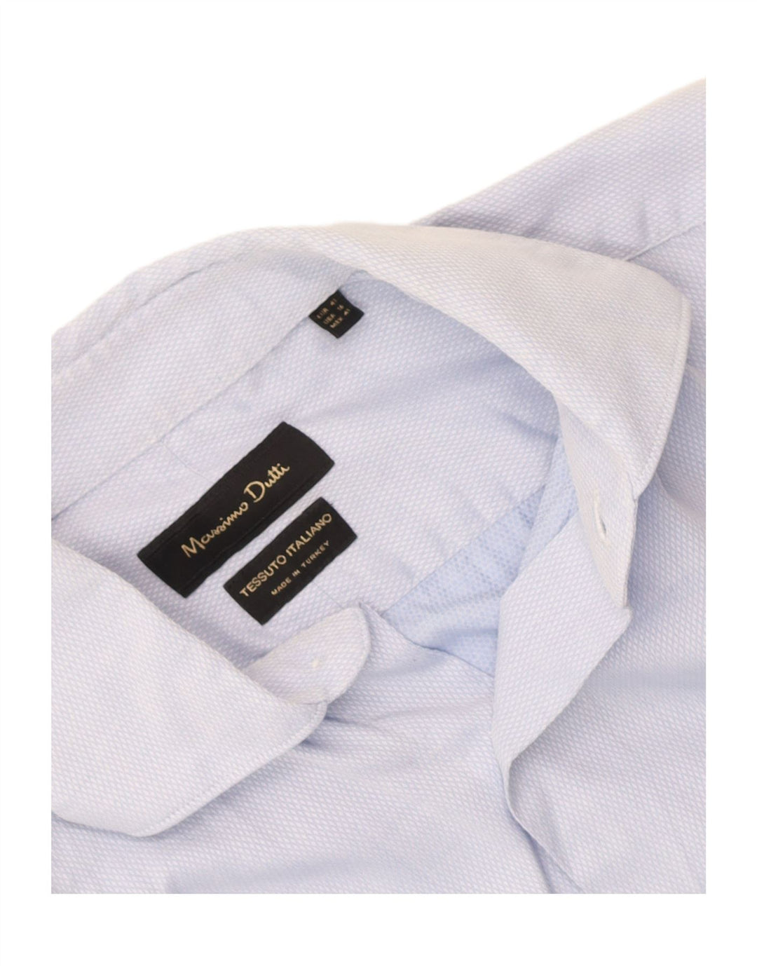 Camisa masculina Massimo Dutti tamanho 41 azul médio argyle/diamante