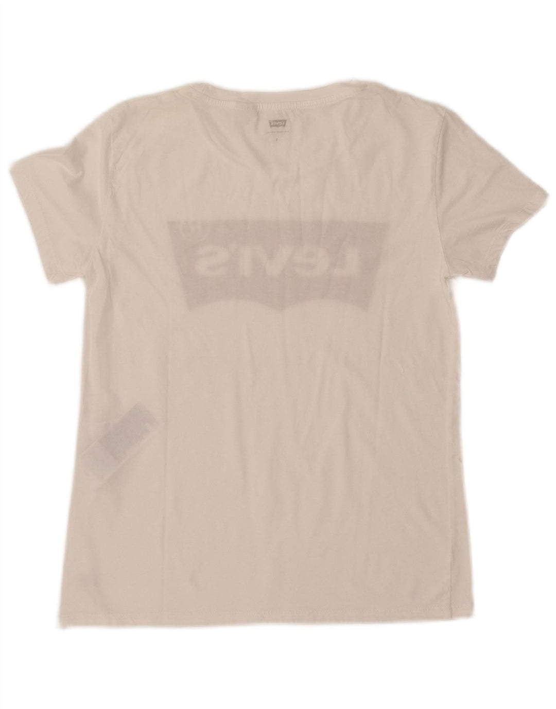 Camiseta feminina gráfica LEVI'S UK 10 algodão branco pequeno