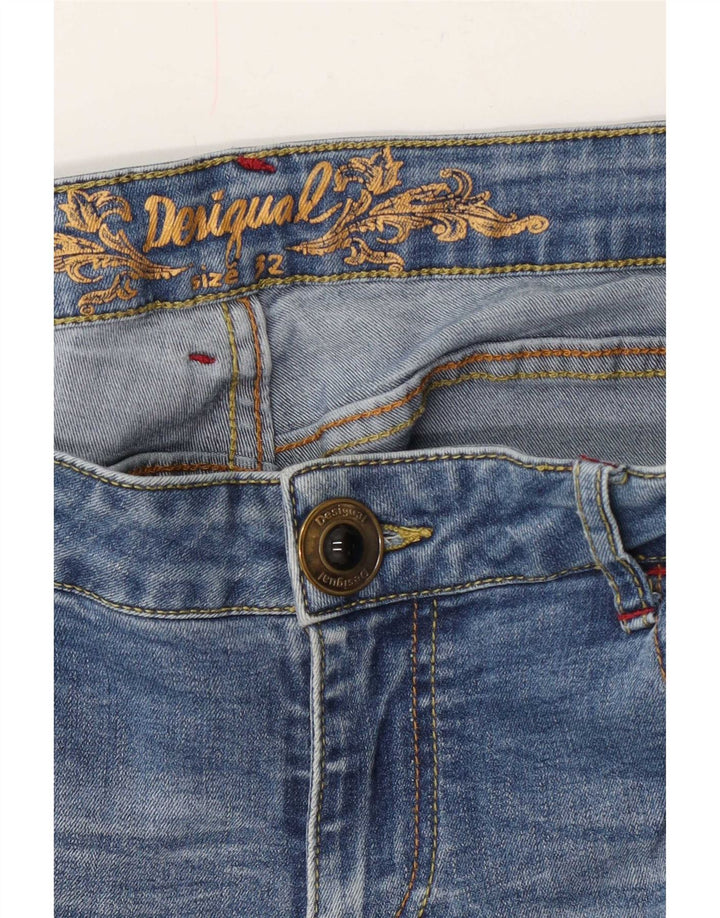 Desigual Womens Distressed Joggers Slim Jeans W32 L31 Azul