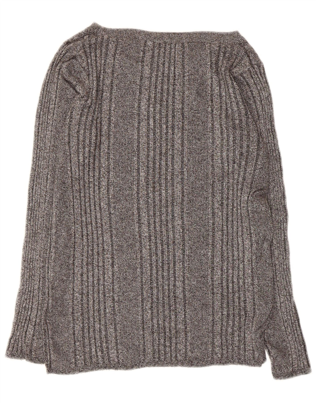 Suéter feminino Marks & Spencer com gola canoa Reino Unido 12 cinza médio manchado