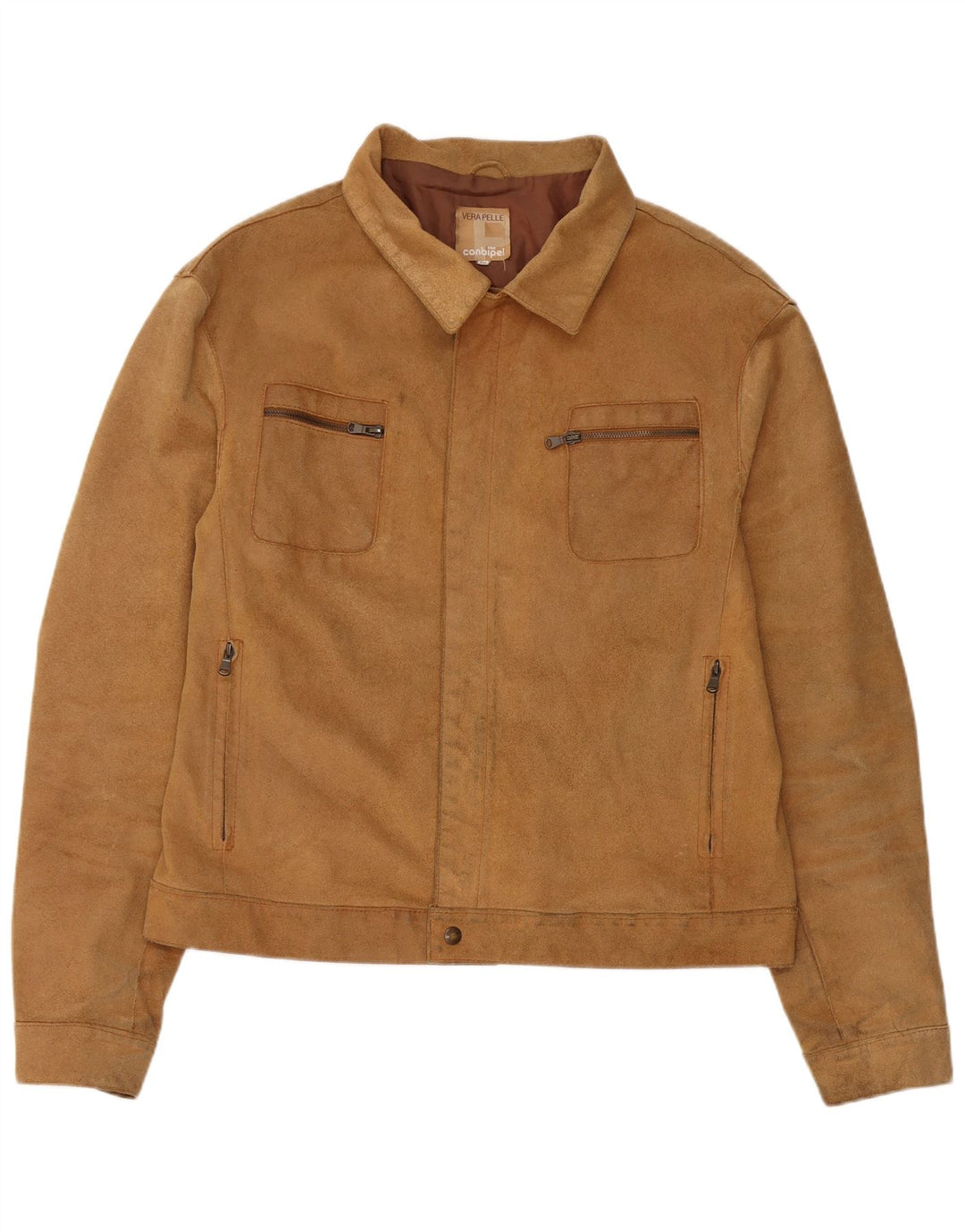 Jaqueta masculina de camurça Conbipel IT 56 2XL couro bege