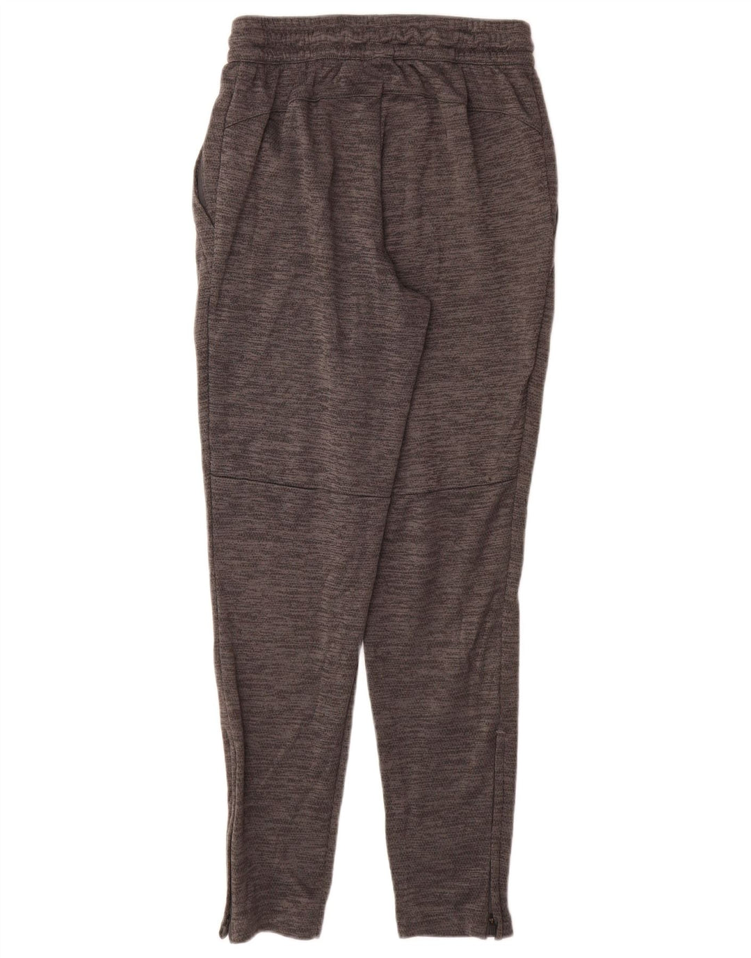 Calça de treino masculina ADIDAS pequena cinza manchada de poliéster