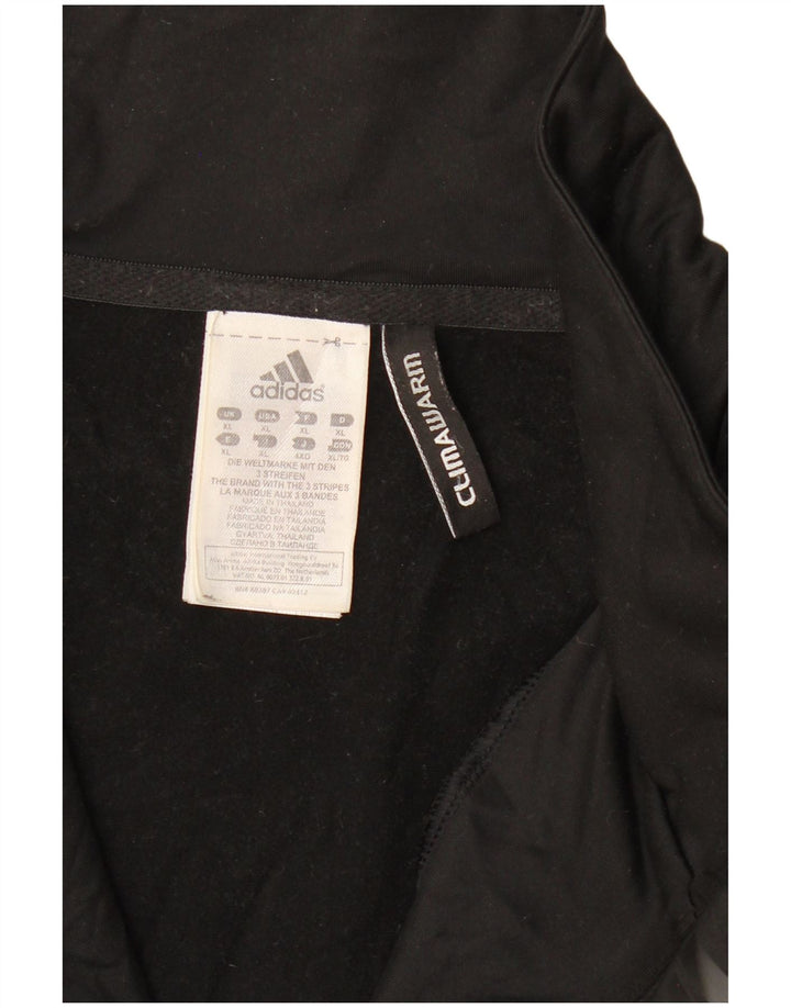 ADIDAS Masculino Climawarm Zip Neck Moletom Jumper XL Preto Poliéster
