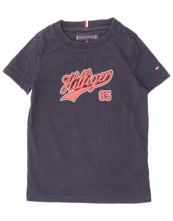 Camiseta Tommy Hilfiger Boys Graphic 3-4 Anos Azul Marinho Algodão