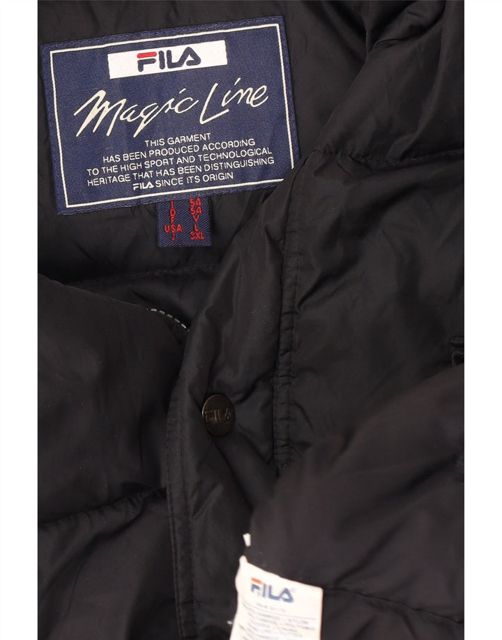 Fila Colete Acolchoado Masculino UK 44 2XL Preto Poliamida