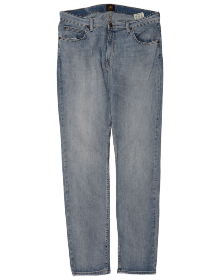 Lee Mens Rider Slim Jeans W34 L34 Azul Algodão