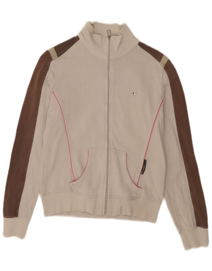 Jaqueta feminina Champion UK 12 Medium Off White Colourblock