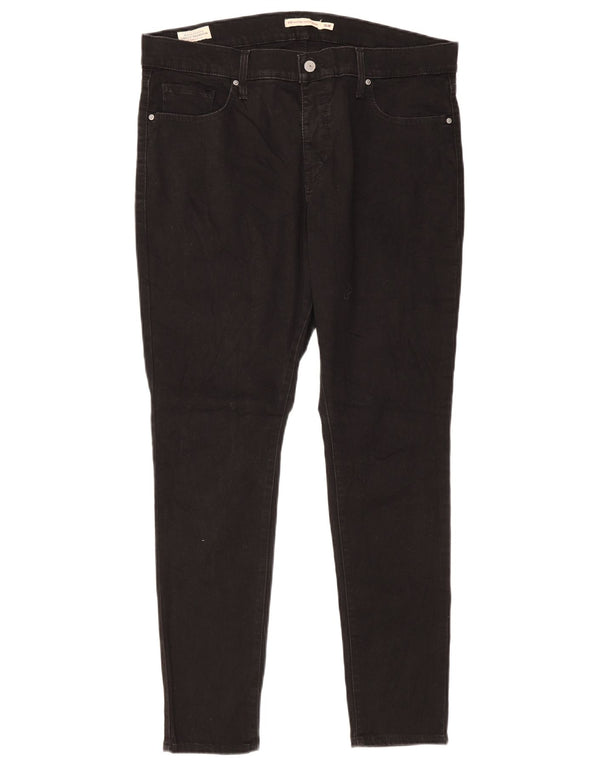 Calça jeans feminina Levi's 310 cintura alta Shaping skinny US 16 2XL W34 L30 preta