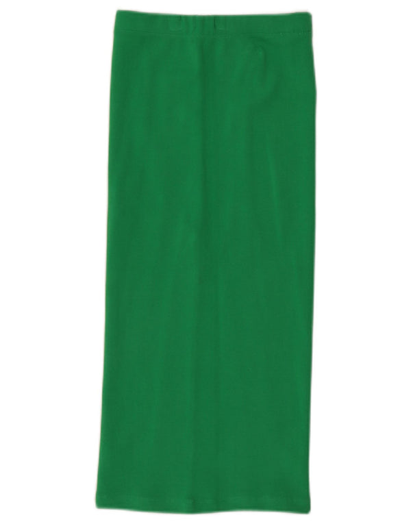 Saia midi feminina Zara médio W28 algodão verde