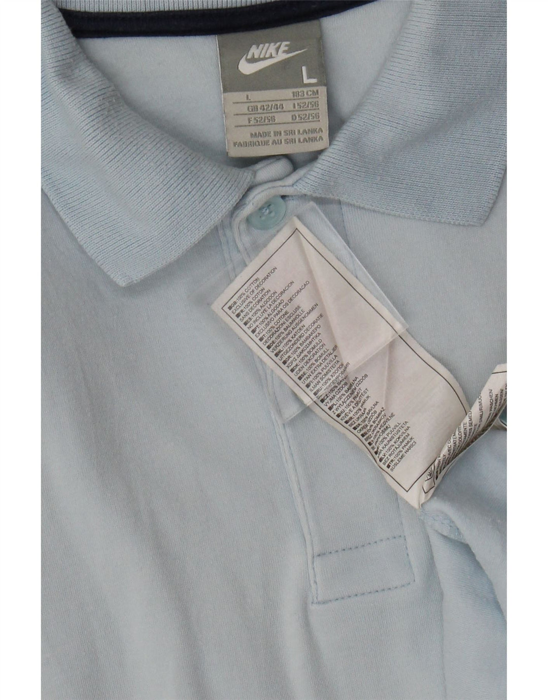 Camisa polo masculina Nike grande algodão azul