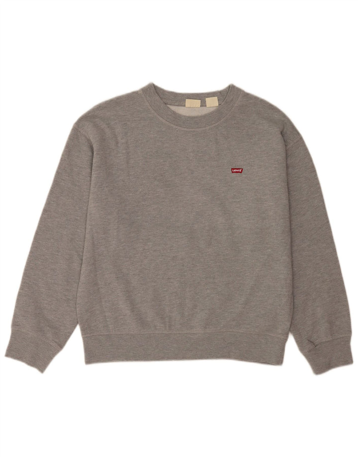 Levi's Moletom Masculino Jumper Médio Cinza Algodão