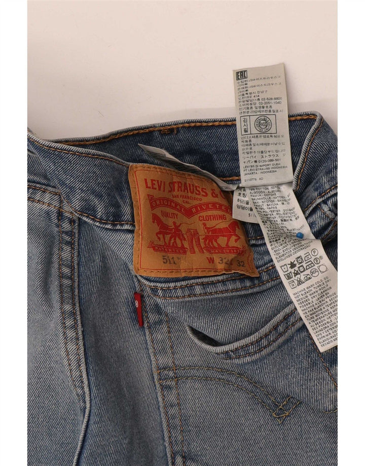 Levi's Masculino 511 Slim Jeans W32 L32 Azul Algodão