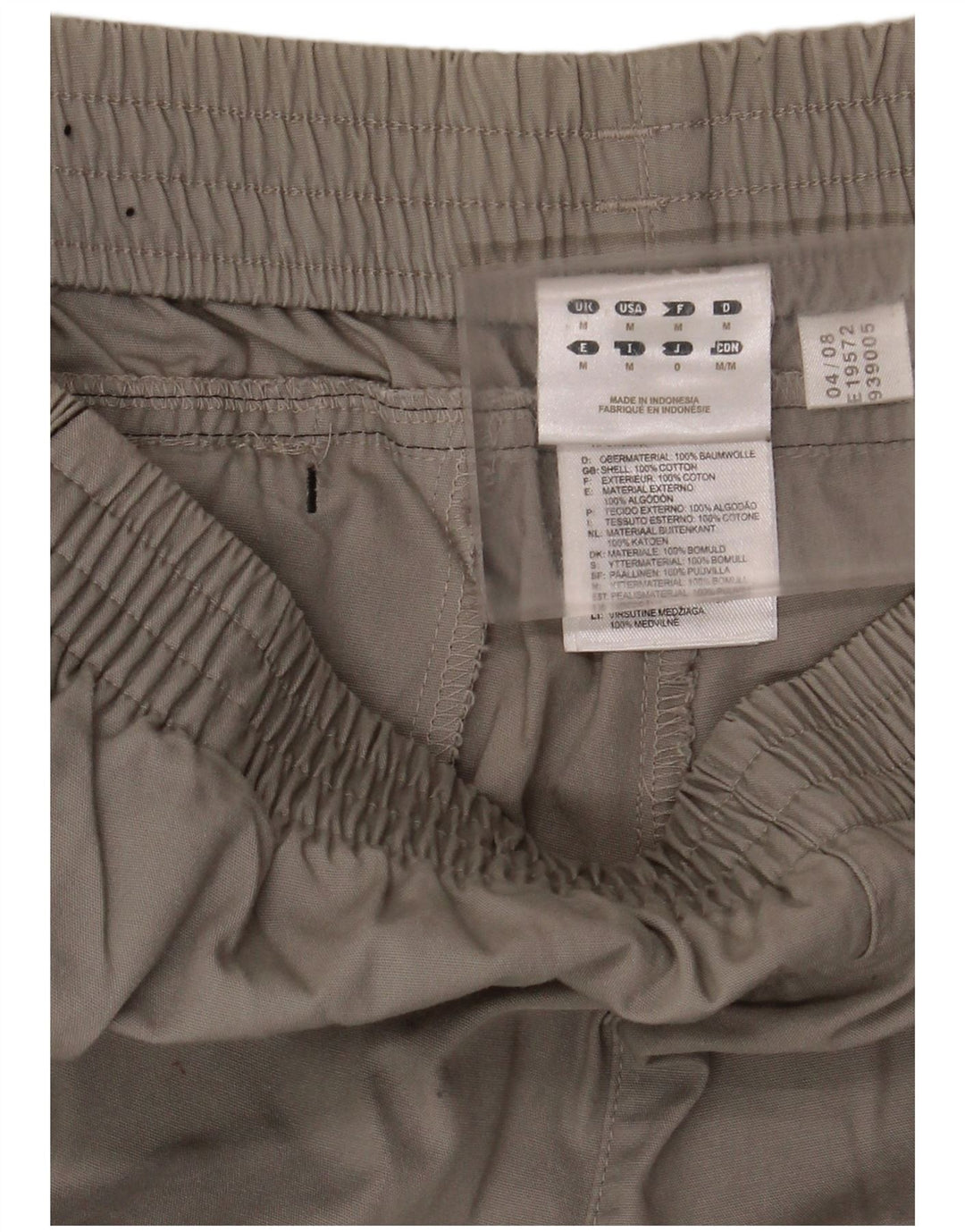 Shorts esportivos masculinos Adidas algodão cinza médio