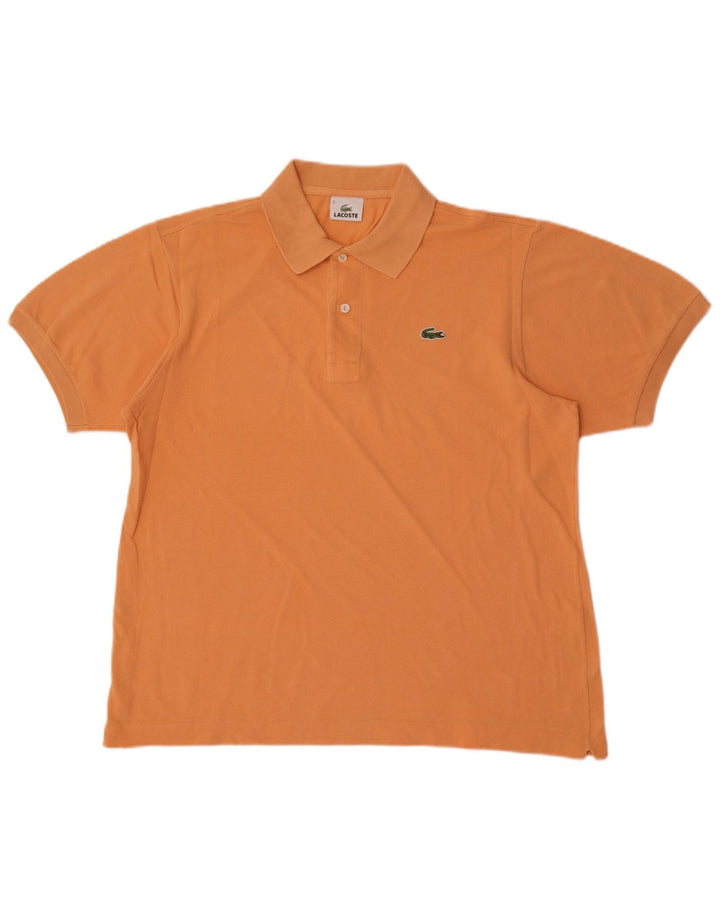 Camisa polo masculina Lacoste tamanho 5 grande algodão laranja
