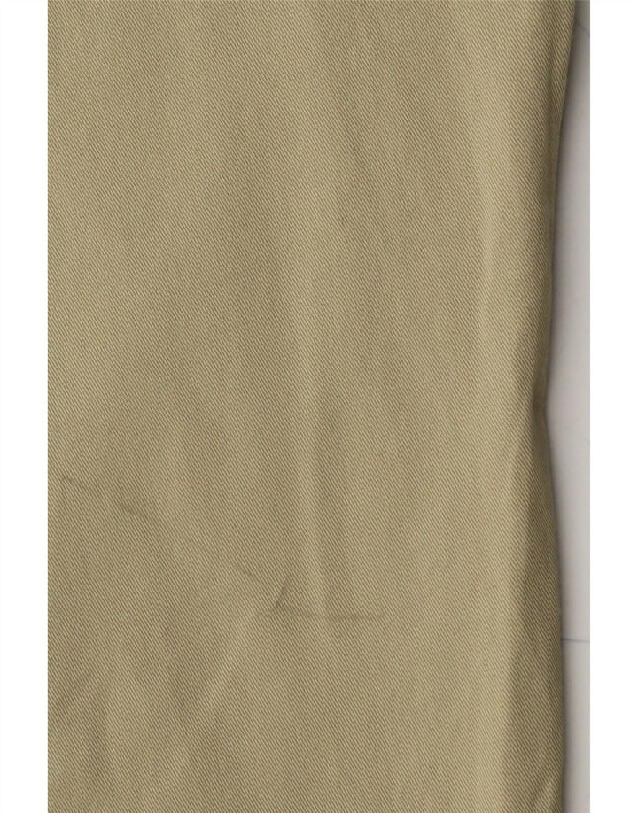 Calça chino reta masculina IZOD água salgada W40 L32 algodão bege