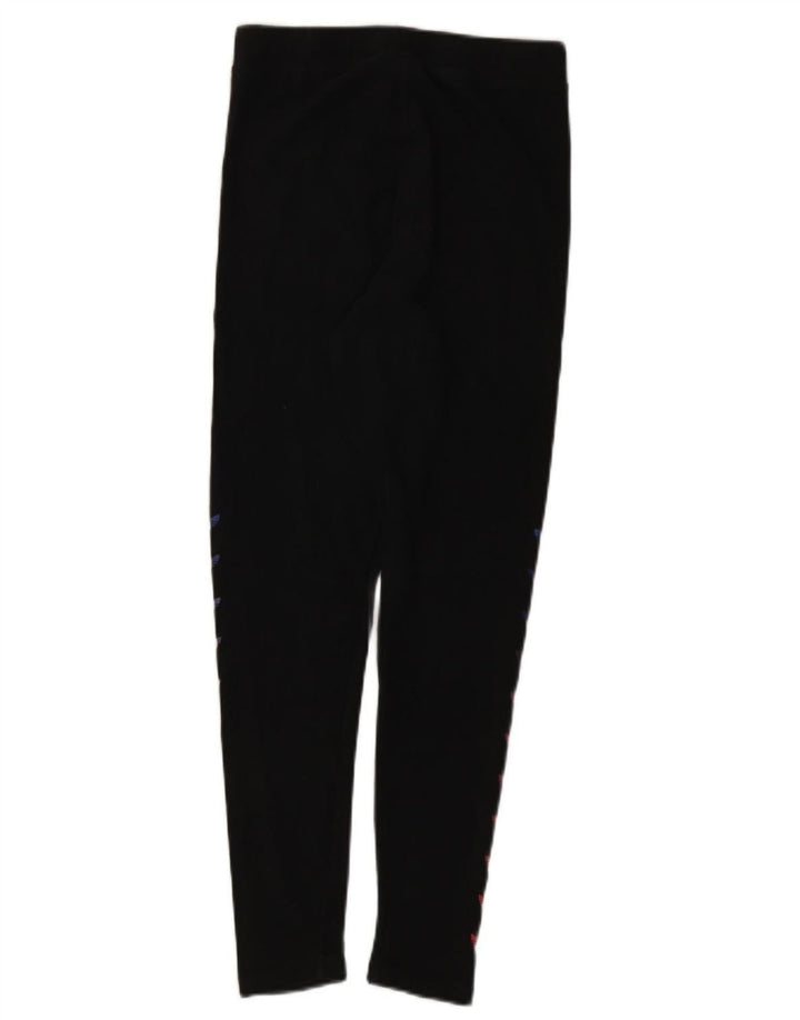 Leggings Adidas Femininas Gráficas UK 12 Médio Algodão Preto