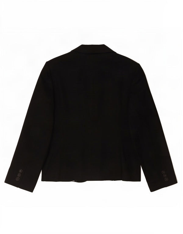 Jaqueta blazer feminina de 5 botões Marks & Spencer Reino Unido 18 XL preto poliéster