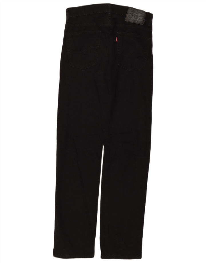 Calça jeans feminina Levi's 513 Slim Straight W30 L32 algodão preto