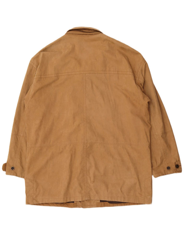 Sobretudo masculino B.S.M UK 48 4XL nylon bege