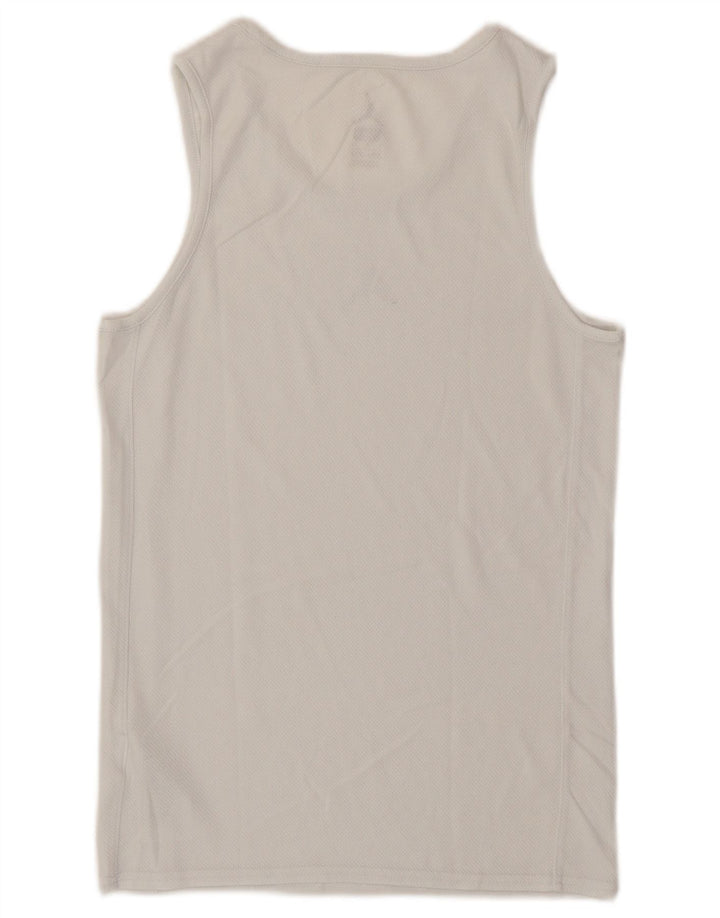 Jordan Mens Dri Fit Vest Top Pequeno Algodão Branco