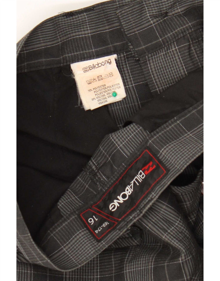 Calções Chino Billabong Boys 15-16 Anos W32 Cinzento Poliéster Xadrez