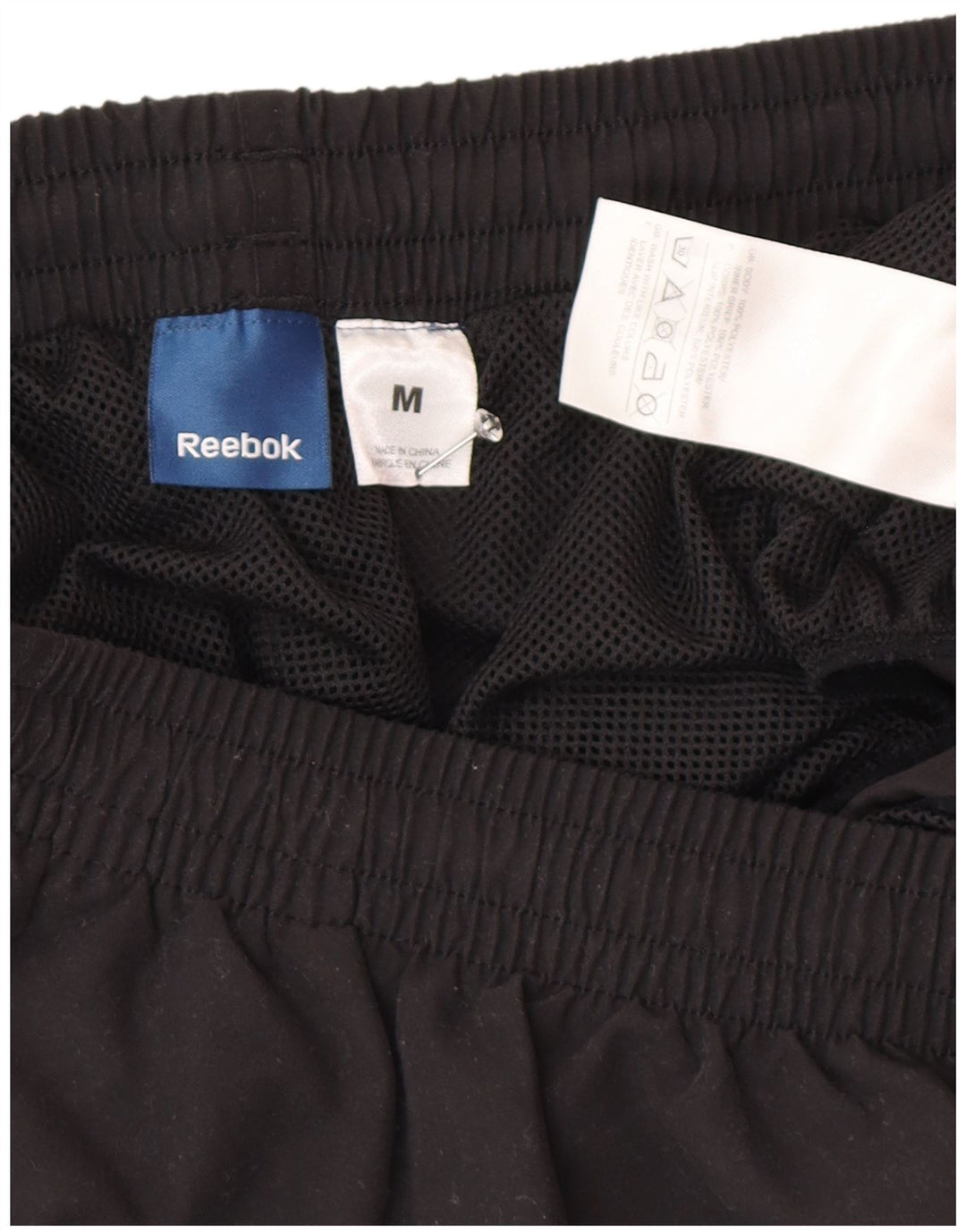 Shorts de natação masculino Reebok médio preto poliéster