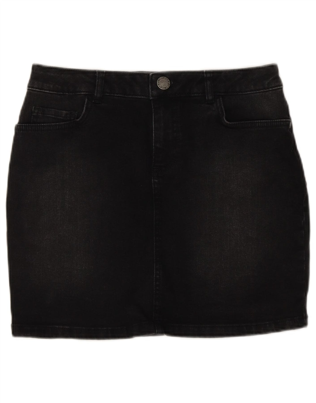 Saia jeans feminina FAT FACE EUA 8 médio W28 preta