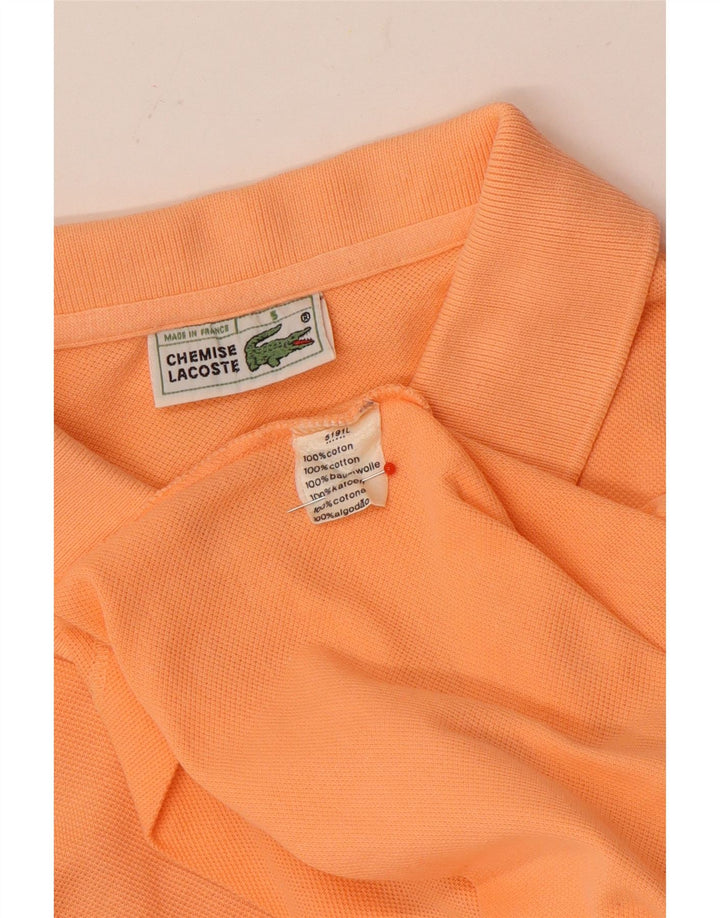 Camisa polo masculina Lacoste tamanho 5 grande algodão laranja