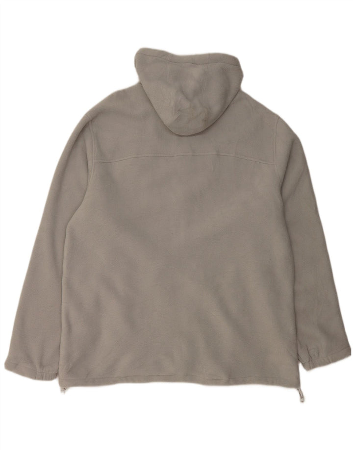 Jaqueta de lã com capuz masculina Reebok UK 42 XL poliéster cinza