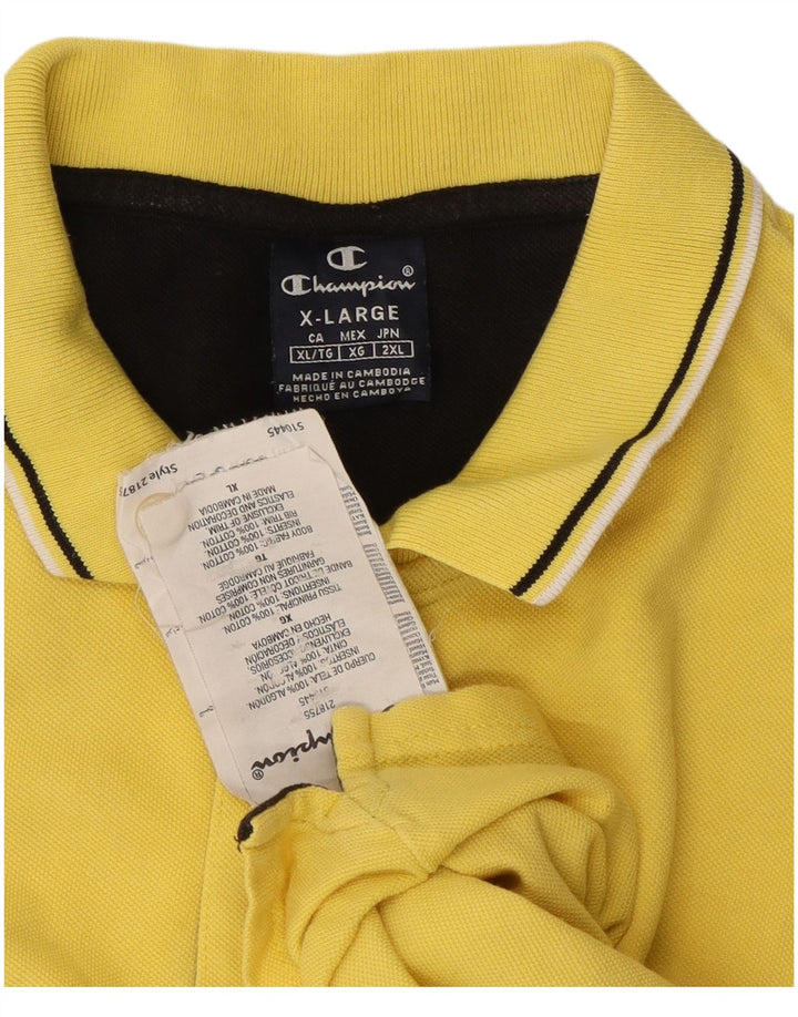 Camisa polo masculina CHAMPION XL algodão amarelo